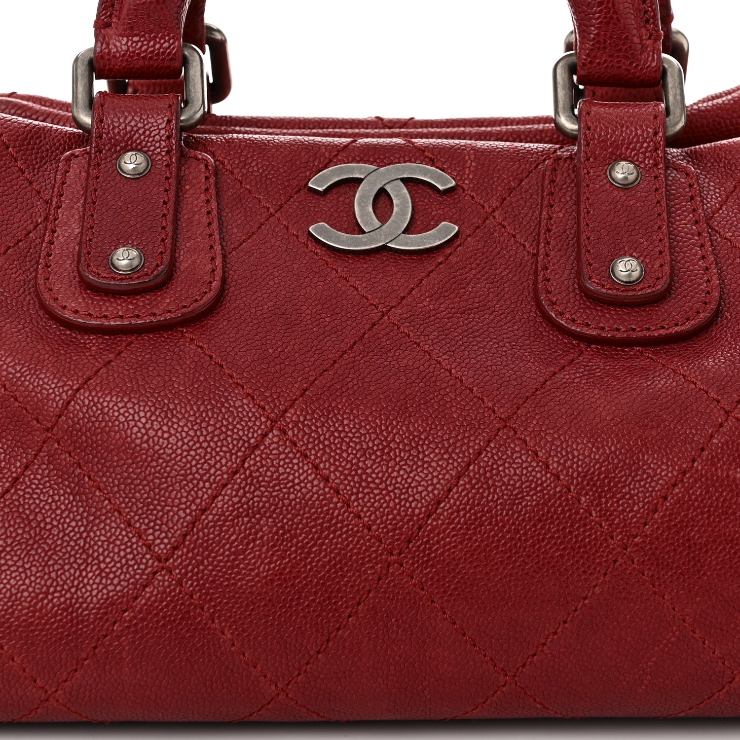Chanel Caviar Small Outdoor Ligne Doctor Bag Red 8 of 12