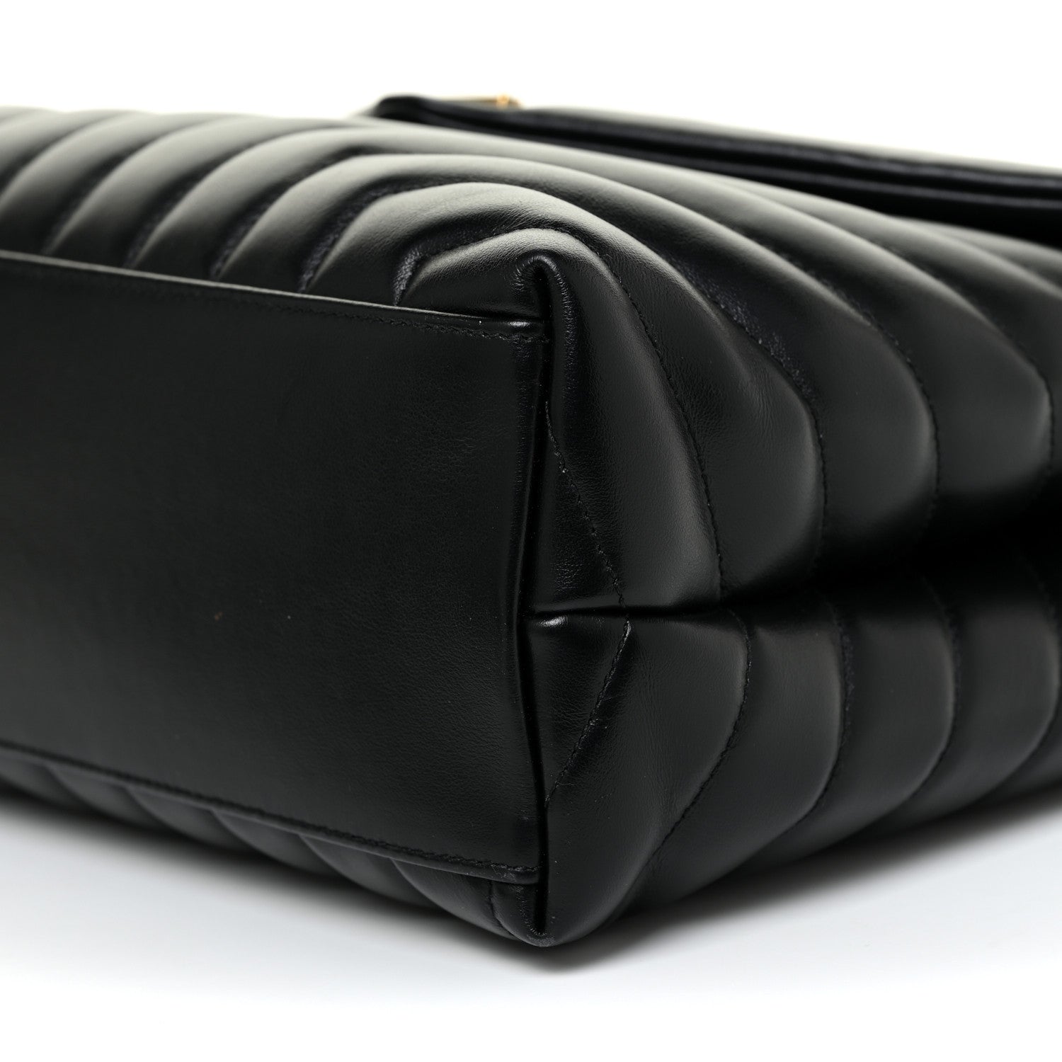 Saint Laurent Calfskin Y Quilted Monogram Medium Loulou Chain Satchel Black 6 of 14