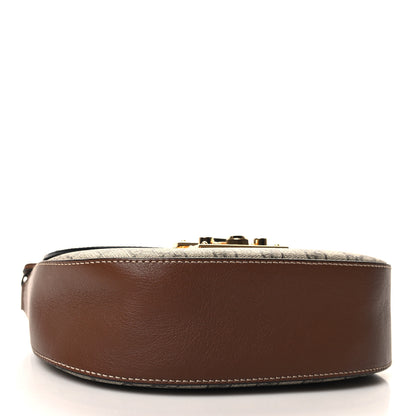 Gucci GG Supreme Monogram Web Medium Padlock Messenger Shoulder Bag Black 4 of 10