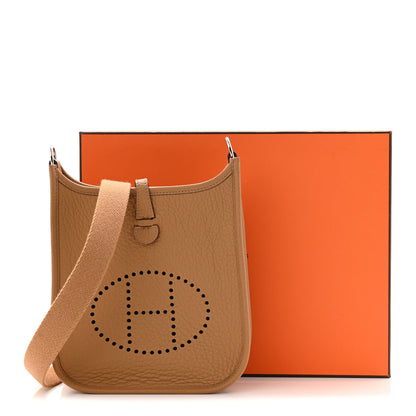 Hermes Taurillon Clemence Evelyne TPM Biscuit 20 of 21