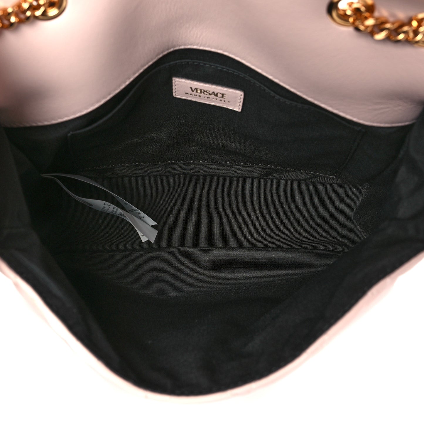 Nappa Quilted Medusa Chain Crossbody Light Pink
