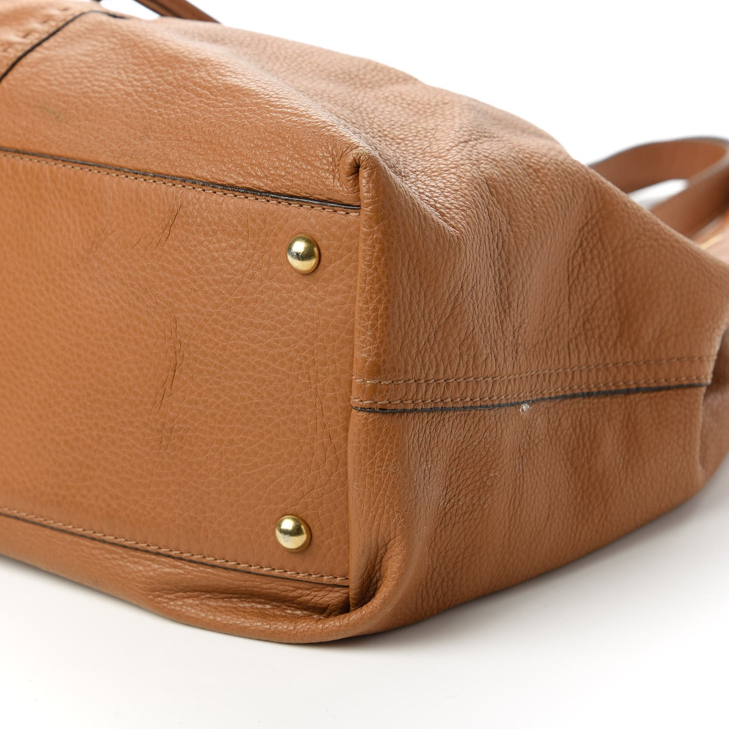 Calfskin Reversible Double Sac Y Tote Tan Ivory