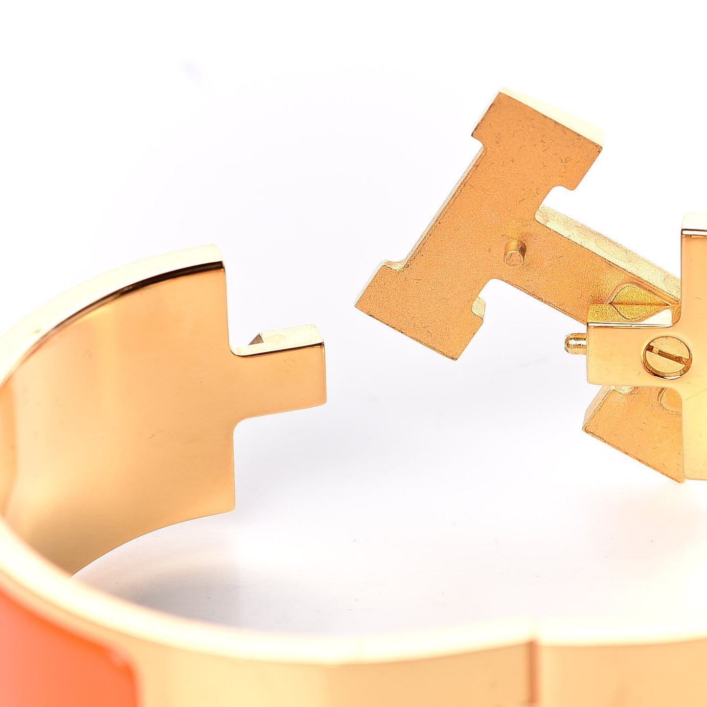 Enamel Wide Clic Clac H Bracelet PM Orange