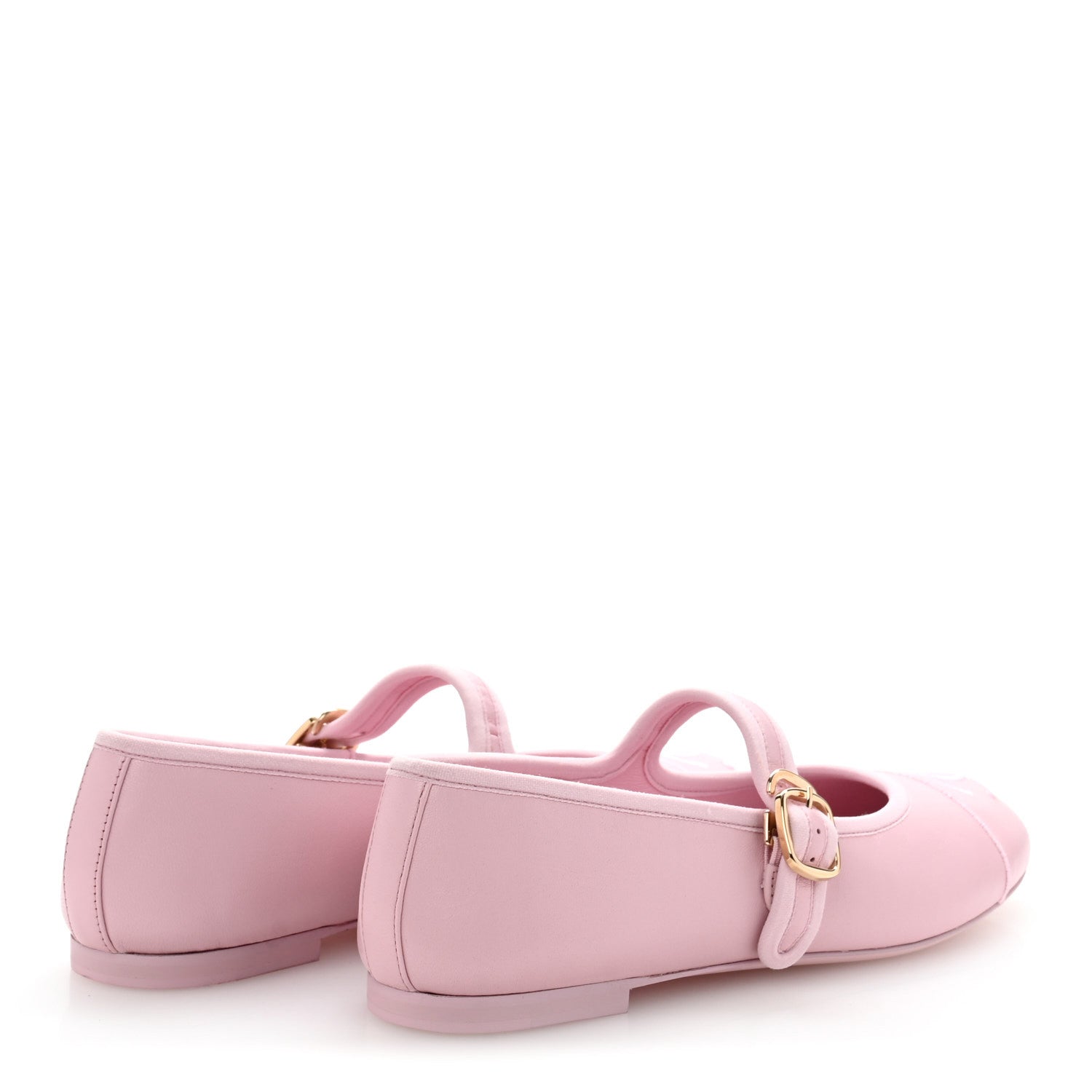 Chanel Lambskin Mary Jane Flats 36.5 Light Pink 5 of 10