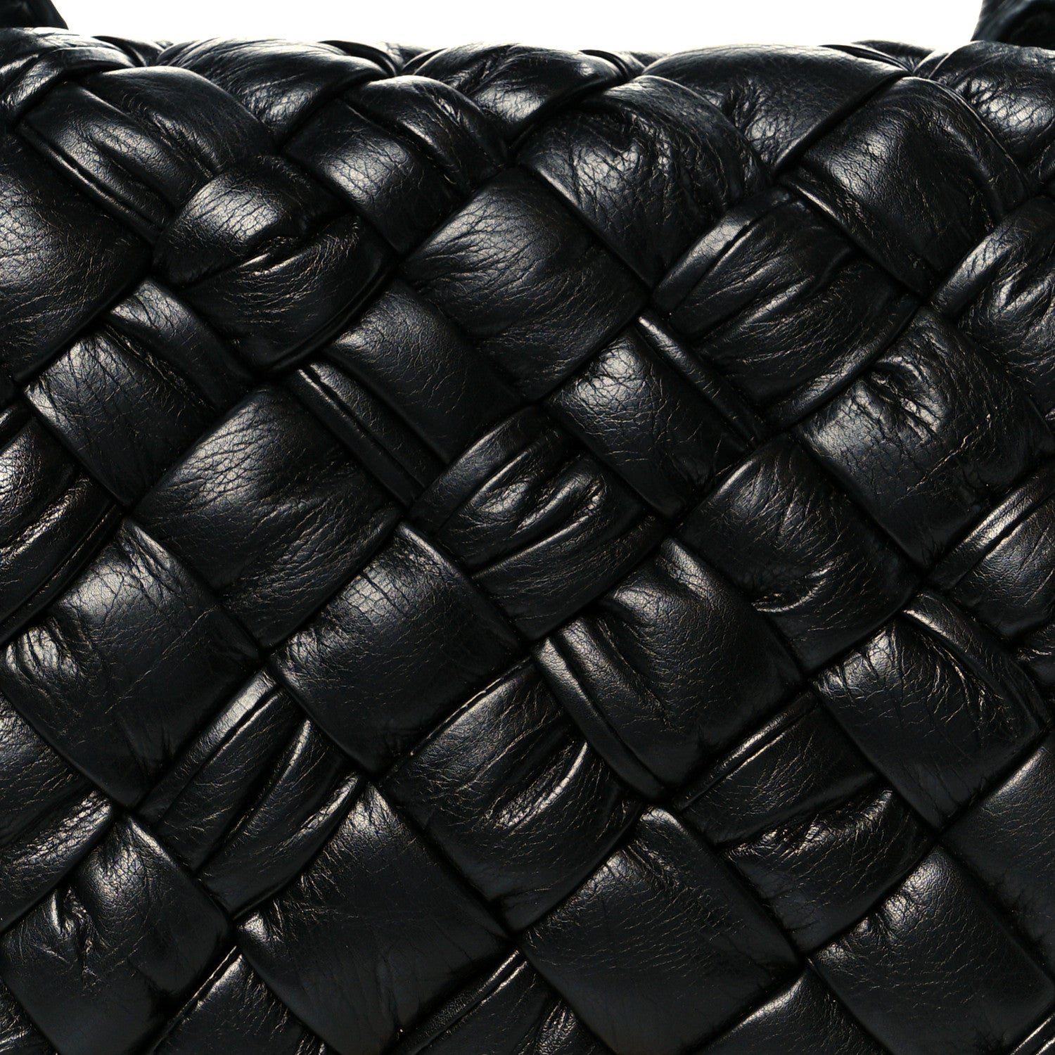 Bottega Veneta Calfskin Intreccio Rumple Desiree Shoulder Bag Black 10 of 12