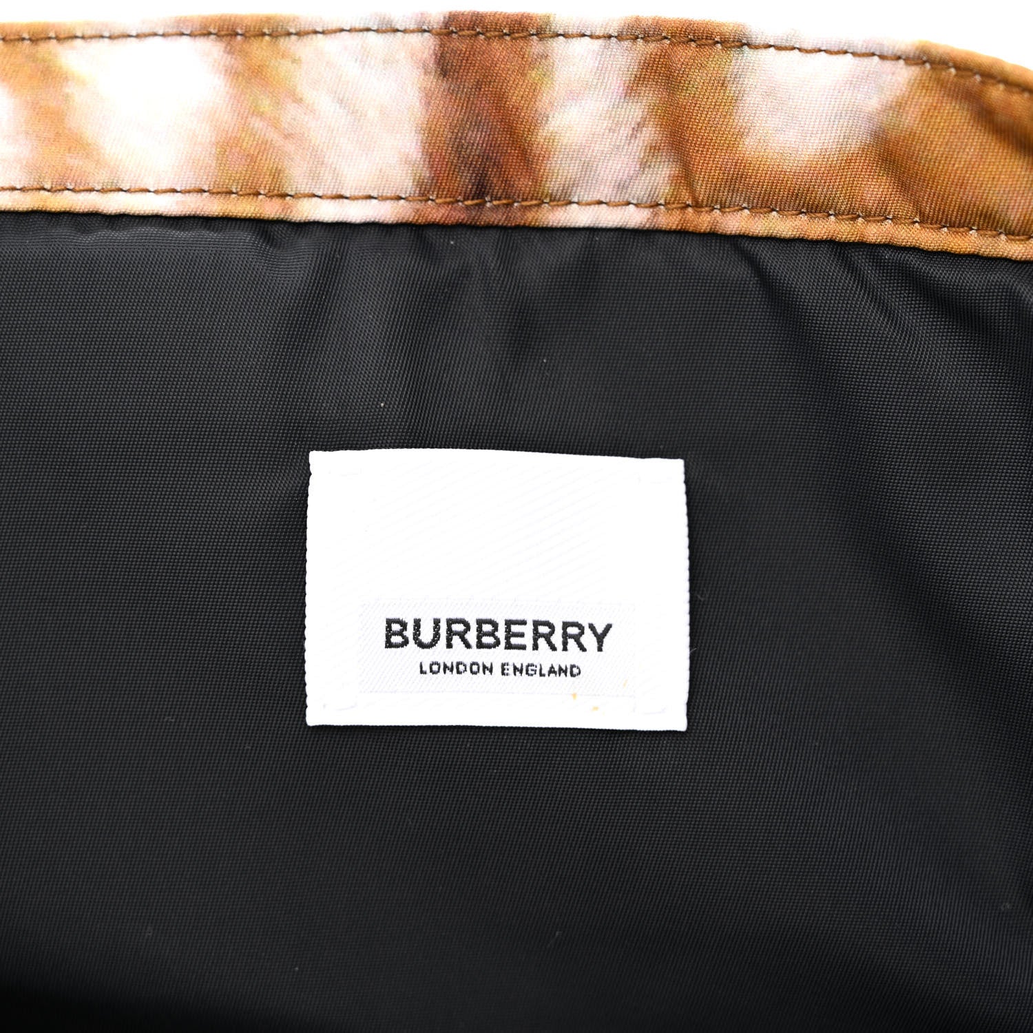 Burberry Nylon Deer Print Flat Tote Bag Black Brown 6 of 11