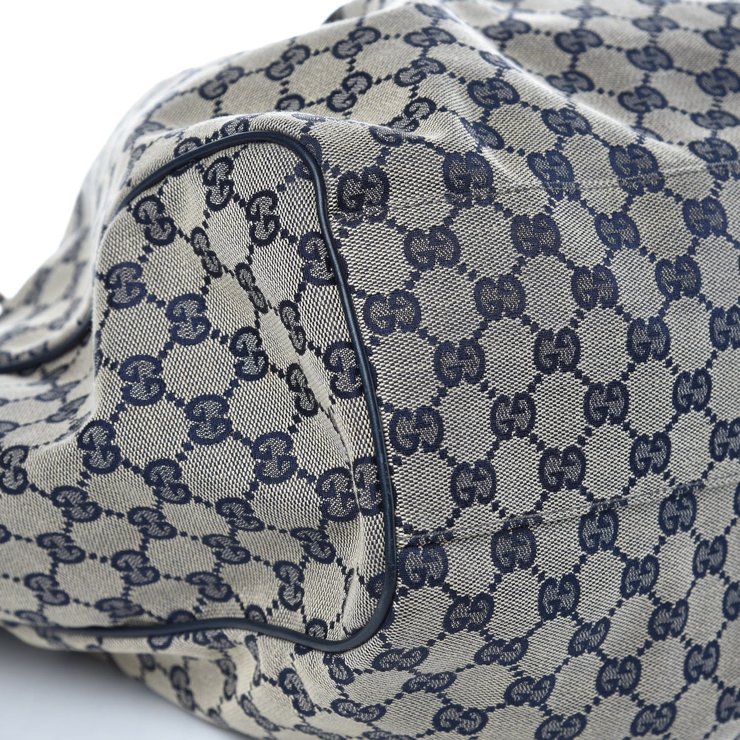Monogram Calfskin Large Sukey Tote Beige Blue