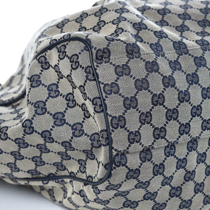 Gucci Monogram Calfskin Large Sukey Tote Beige Blue 8 of 10
