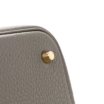 Hermes Taurillon Clemence Picotin Lock 22 MM Gris Meyer 11 of 12