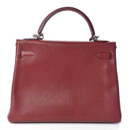Hermes Chevre De Coromandel Kelly Retourne 32 Rouge H 4 of 42