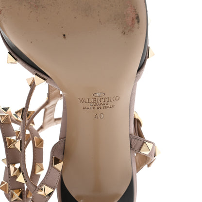 Valentino Garavani Calfskin Nappa Rockstud Ankle Strap 65mm Pumps 40 Black Poudre 6 of 11