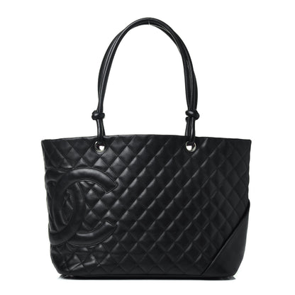 Chanel Calfskin Quilted Large Cambon Tote Black 1 of 9