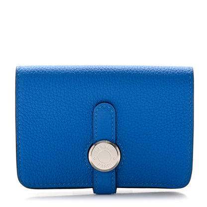 Hermes Togo Dogon Card Case Bleu France 1 of 9
