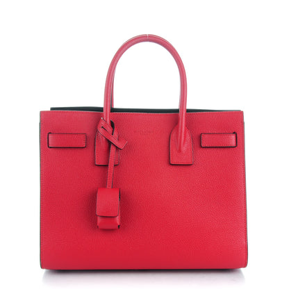 Saint Laurent Grained Calfskin Baby Sac De Jour Red 1 of 7