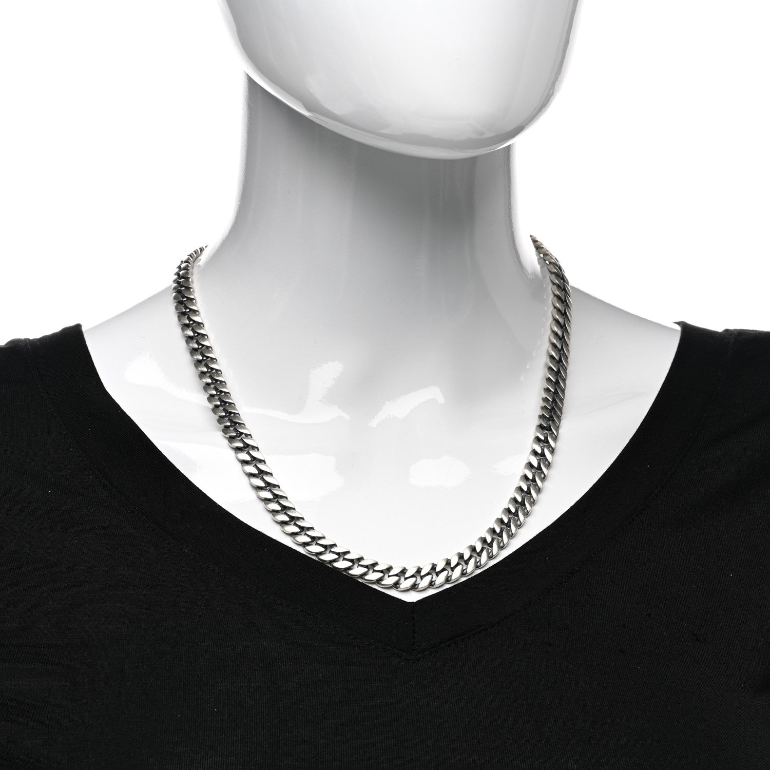 David Yurman Sterling Silver 8mm Curb Chain Necklace 2 of 4