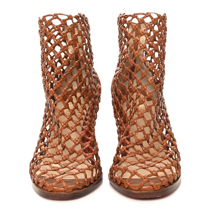 Christian Louboutin Nappa Caged Porligat Booties 39 Brown 2 of 9