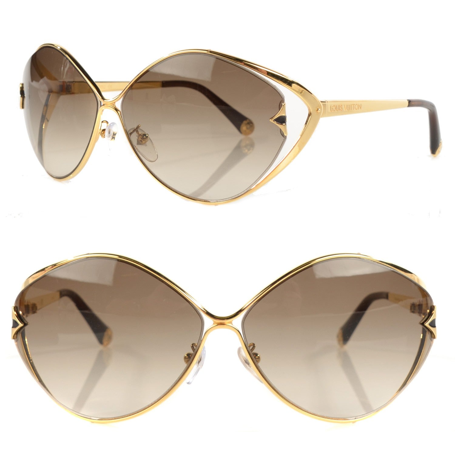 Louis Vuitton Laurel Sunglasses Z0410U Brown Glitter 114079