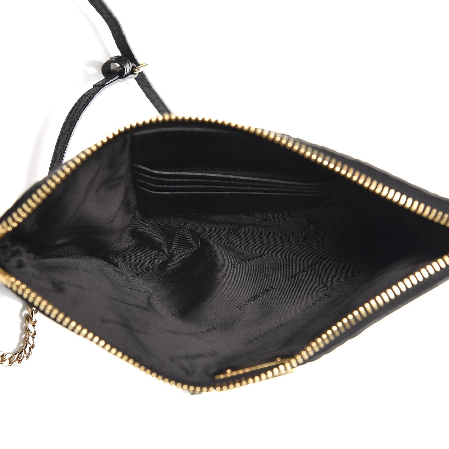 Signature Grain Calfskin Check Embossed Peyton Crossbody Clutch Bag Black