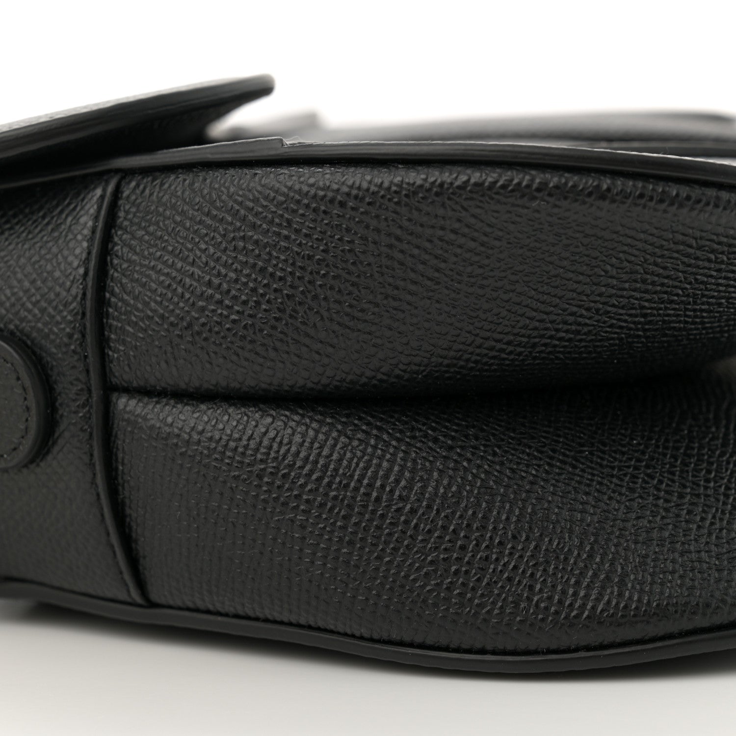 Christian Dior Grained Calfskin Saddle Bag Black 9 of 13