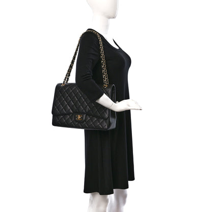 Chanel Caviar Quilted Maxi Single Flap Black 2 of 9
