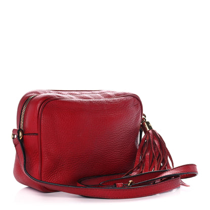 Gucci Pebbled Calfskin Small Soho Disco Bag Tabasco Red 3 of 11
