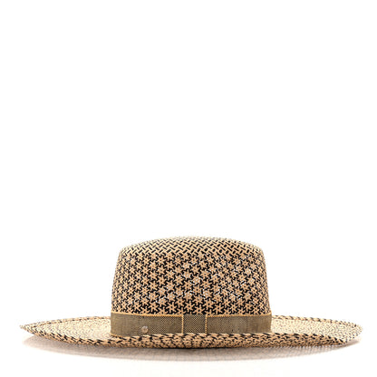 Hermes Chapeau Femme Etna Panama Hat 59 Naturel Black 4 of 9