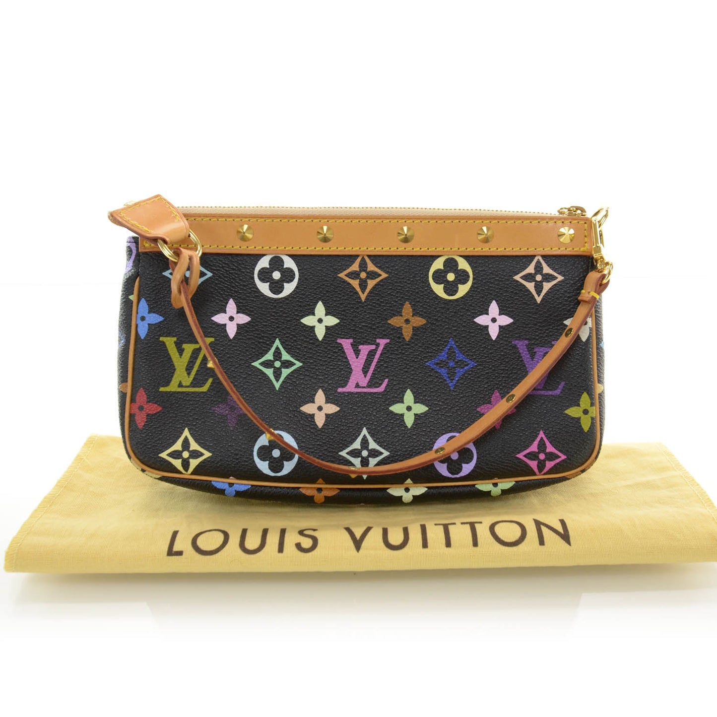Monogram Multicolor Pochette Accessories Black