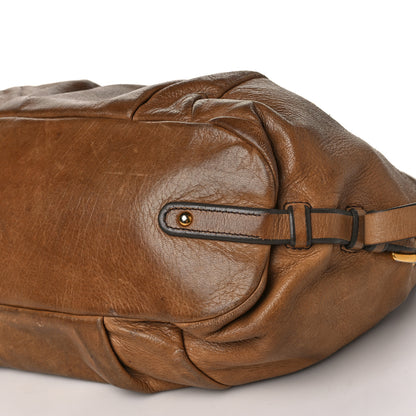 Prada Vitello Daino Pushlock Shoulder Bag Brown 8 of 16
