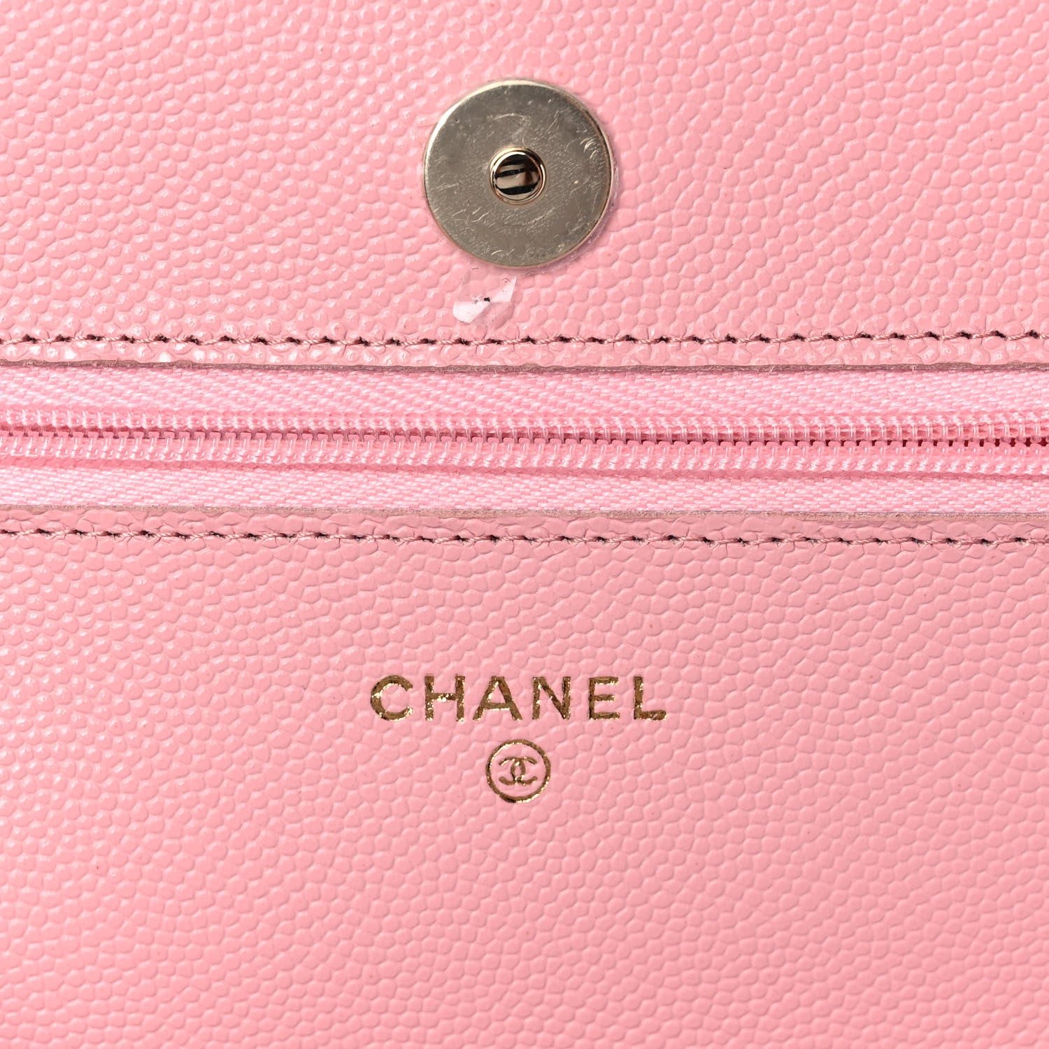 Chanel Caviar Quilted Wallet on Chain WOC Light Pink 6 of 10