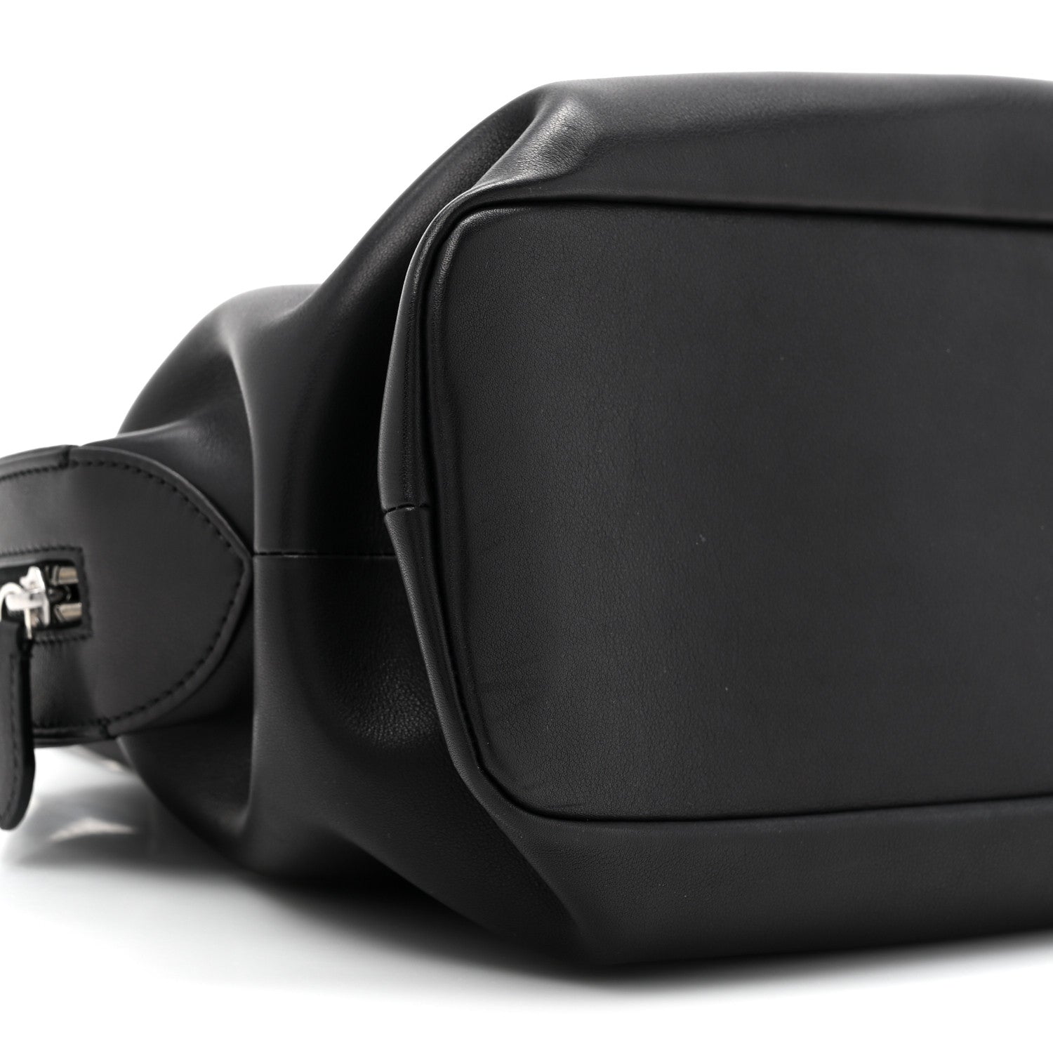 The Row Polished Saddle Calfskin Agnes Bag Black 9 of 9