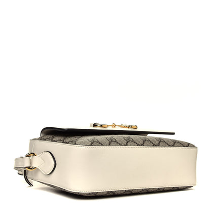 Gucci GG Supreme Monogram Small Horsebit 1955 Shoulder Bag Beige Mystic White 5 of 8