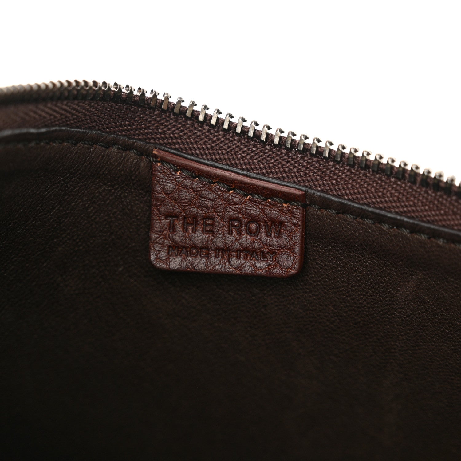 The Row Grained Calfskin Half Moon Shoulder Bag Raisin 6 of 9
