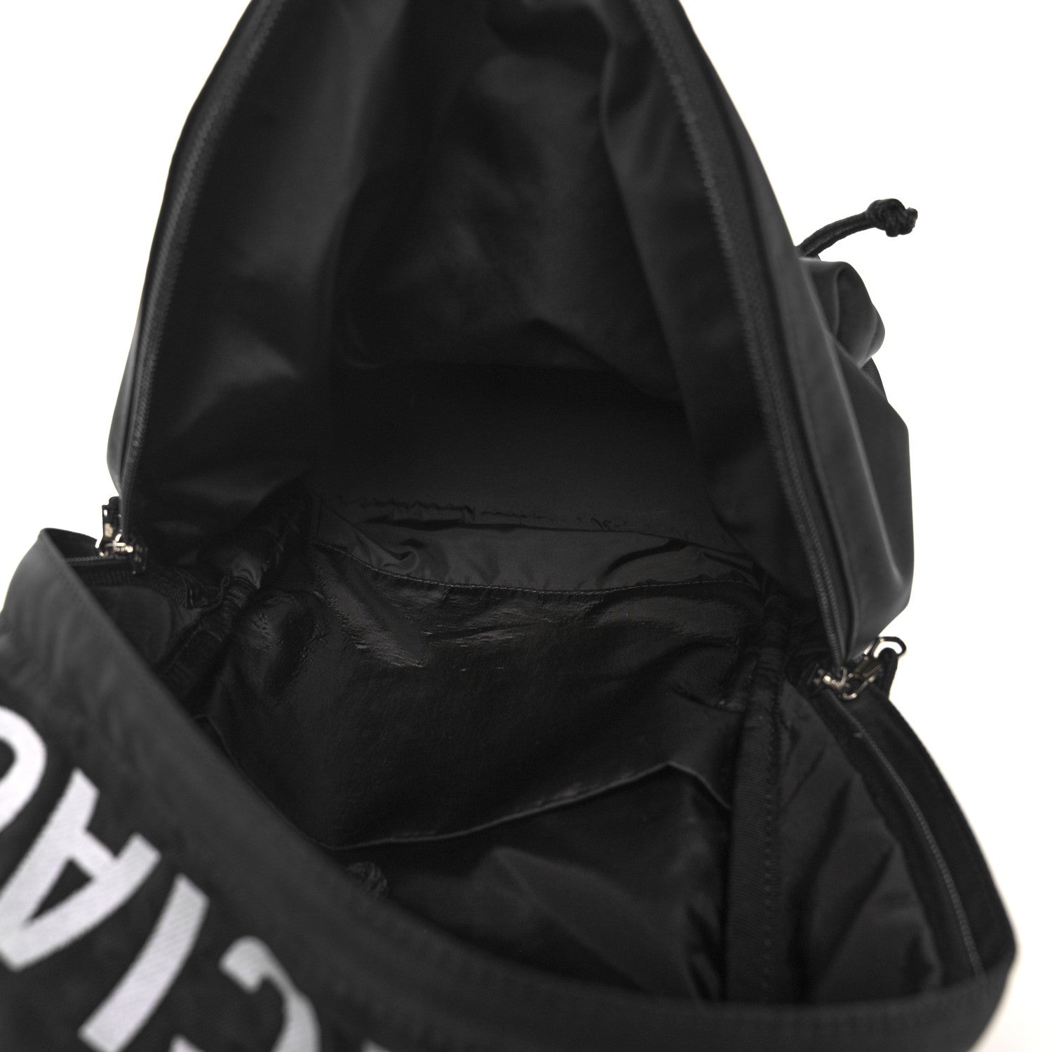 Balenciaga Sport Nylon Logo Embroidered S Wheel Backpack Black 5 of 8