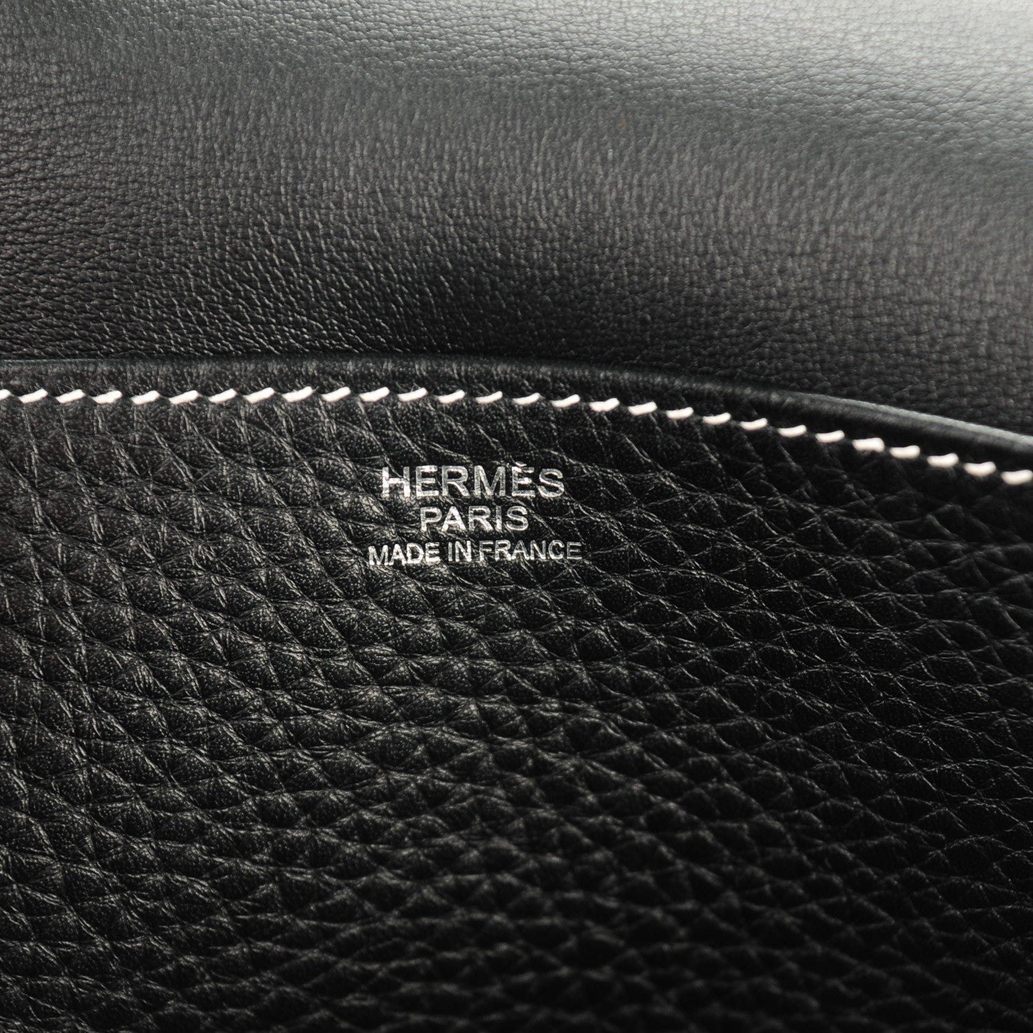 Hermes Taurillon Clemence Halzan 31 GM Black 6 of 7