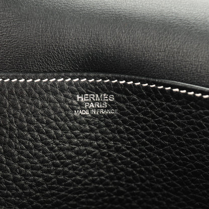 Hermes Taurillon Clemence Halzan 31 GM Black 6 of 7