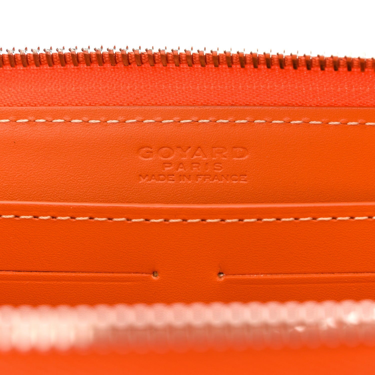 Goyard Goyardine Matignon Zip Around GM Wallet Orange 5 of 8