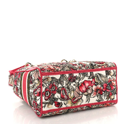 Christian Dior Canvas Embroidered Butterfly Print Medium Lady D-Lite Multicolor 4 of 8