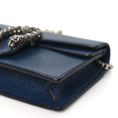 Gucci Dollar Calfskin Crystal Super Mini Dionysus Shoulder Bag Blue Agata Black Diamond 9 of 9