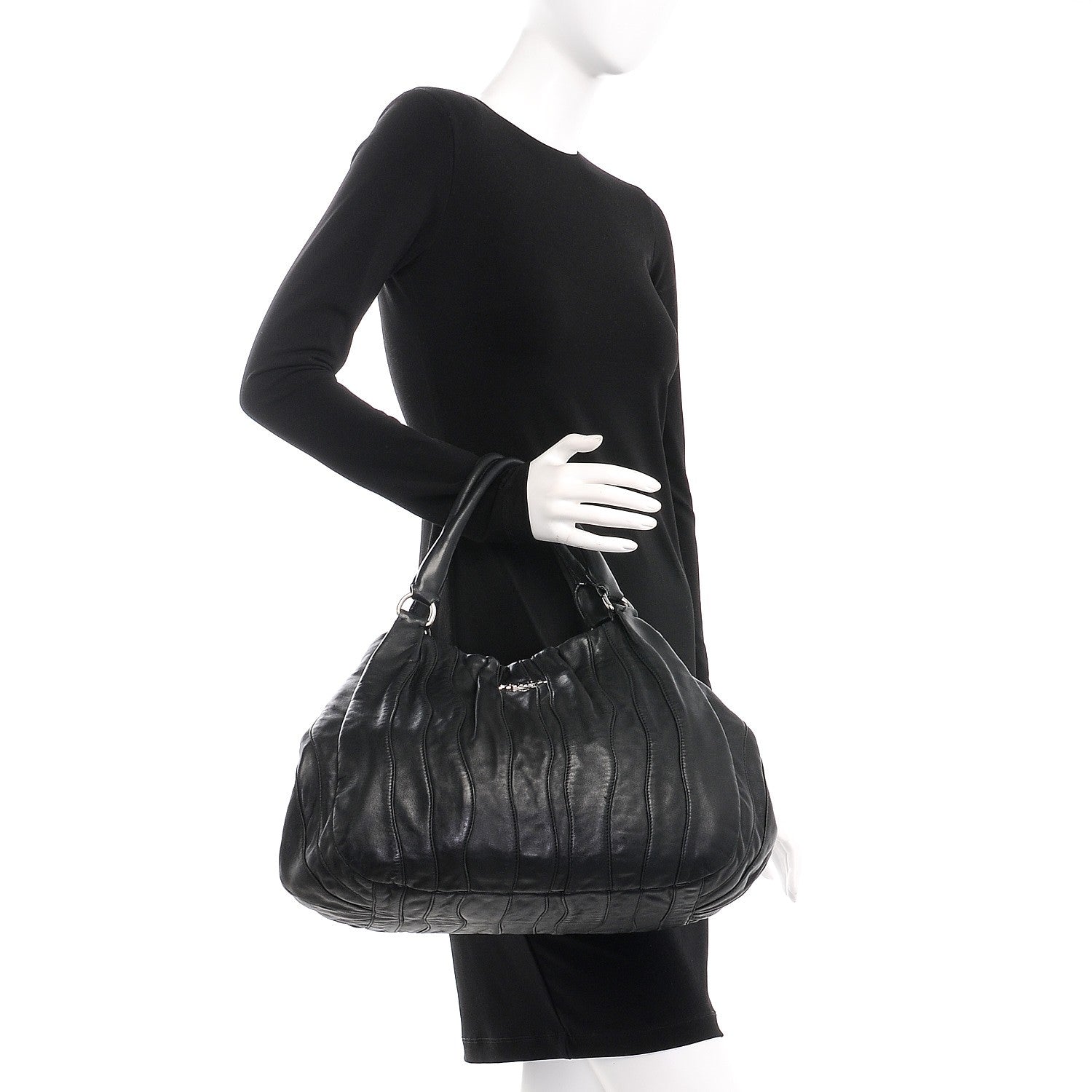 Prada Nappa Mordore Stripes Bag Nero Black 2 of 13
