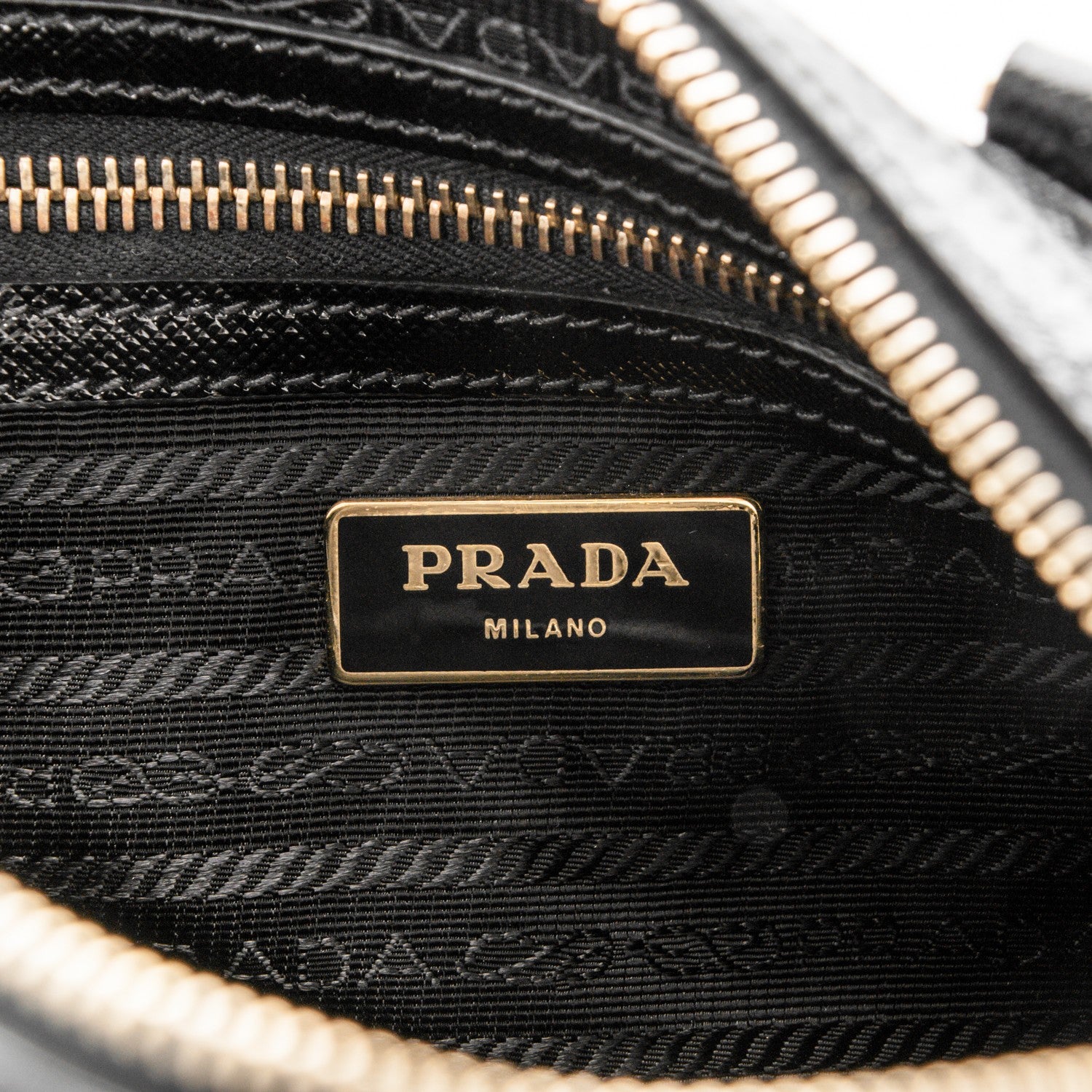 Prada Saffiano Vernice Petite Bowler Black 6 of 6