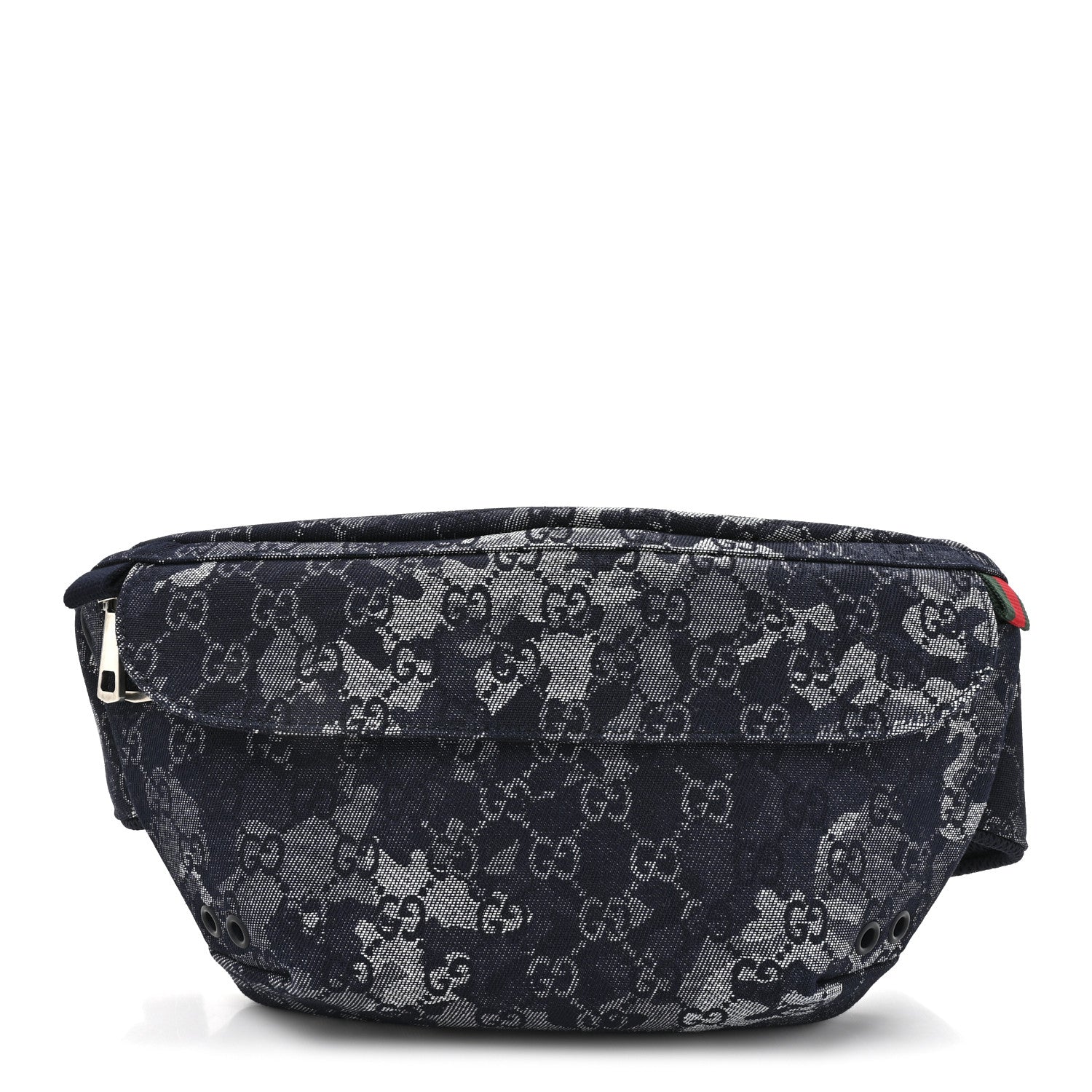 Gucci Denim GG Monogram Camouflage Belt Bag Blue 1 of 10