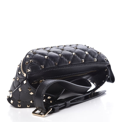 Valentino Garavani Lambskin Rockstud Spike Belt Bag Black 3 of 8