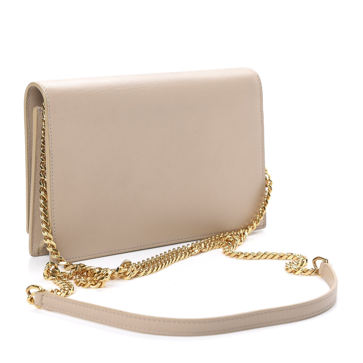 Smooth Calfskin Classic Monogram Kate Tassel Chain Wallet Nude Powder