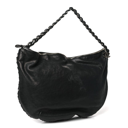 Chanel Calfskin Modern Chain Rhodoid Hobo Black 3 of 11