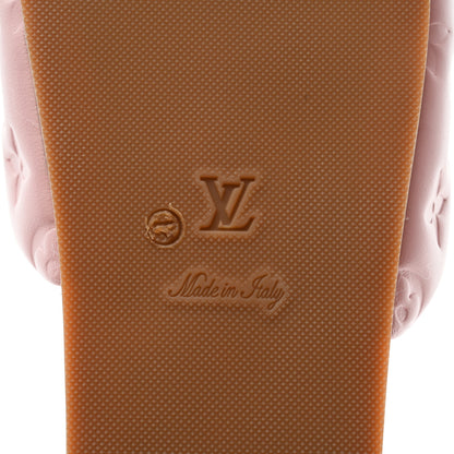 Louis Vuitton Lambskin Embossed Monogram Jumbo Flatform Mule Sandals 37.5 Rose Clair 7 of 8