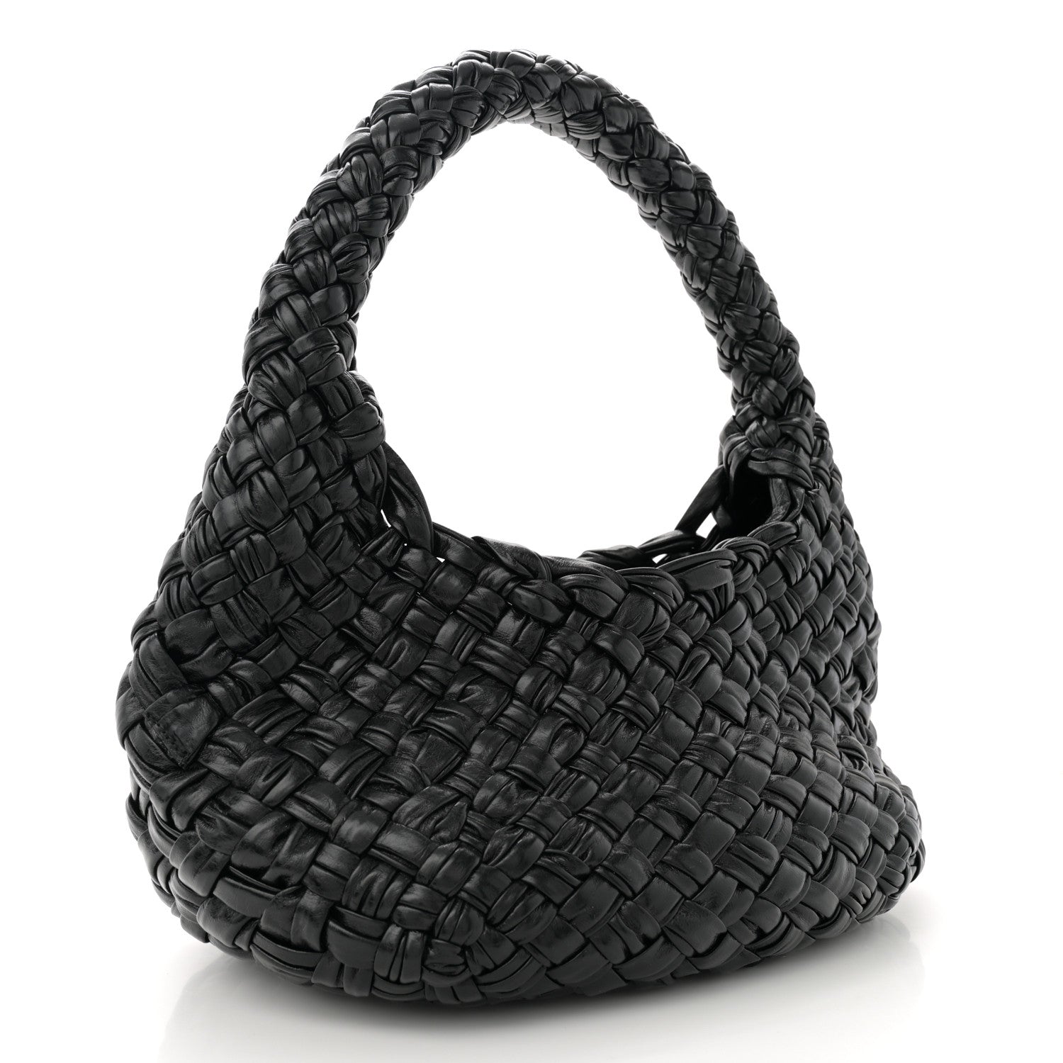 Bottega Veneta Calfskin Foulard Intreccio Discovery Athene Black 4 of 12