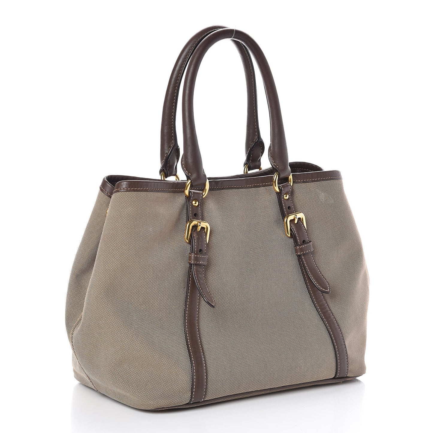 Jacquard Logo Tote Brown