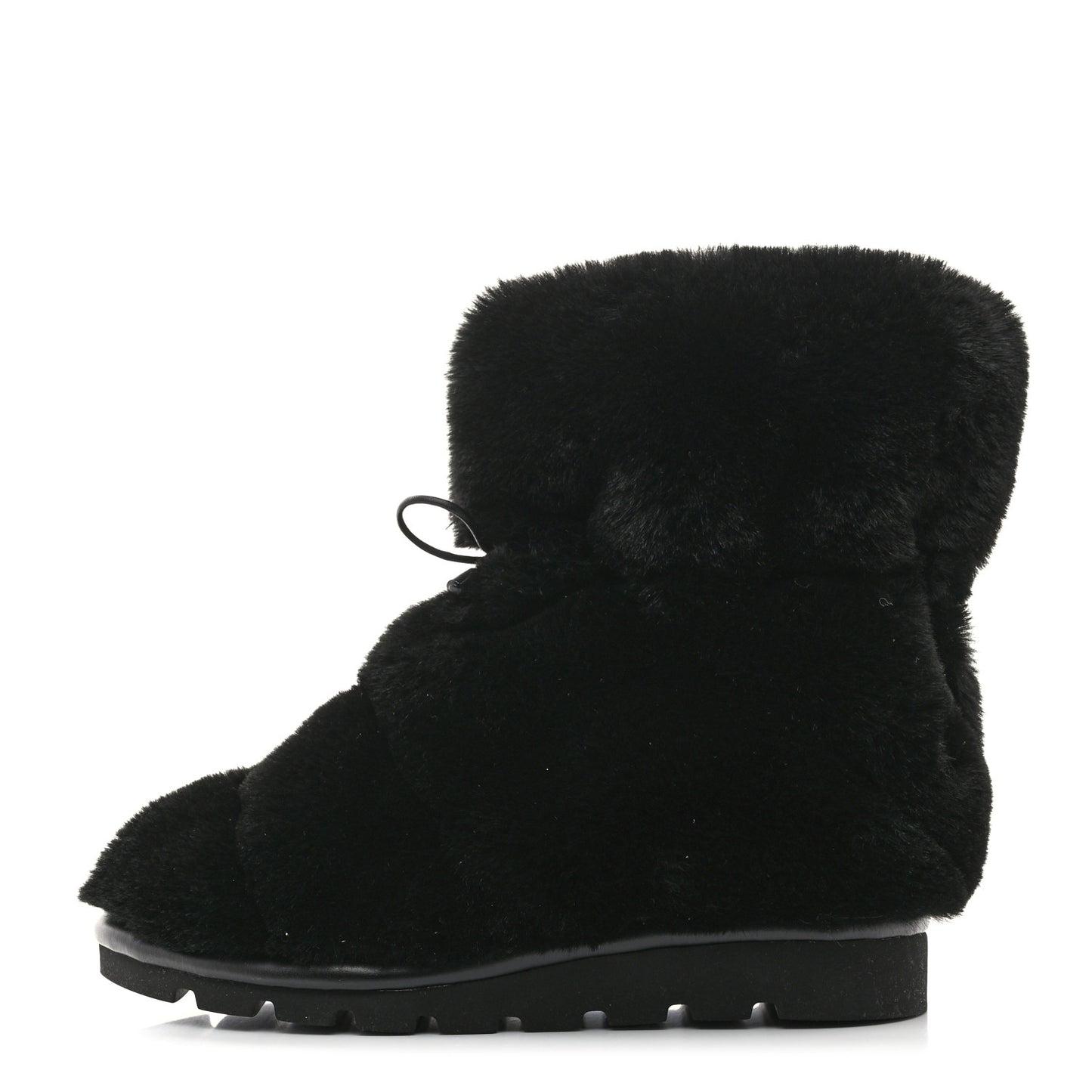 Fur Monogram Pillow Comfort Ankle Boot 37 Black