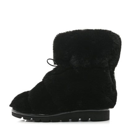 Louis Vuitton Fur Monogram Pillow Comfort Ankle Boot 37 Black 1 of 9
