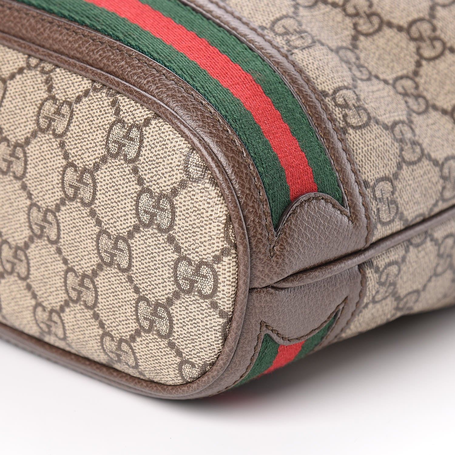 Gucci GG Supreme Monogram Web Small Ophidia Bucket Bag Brown 7 of 11